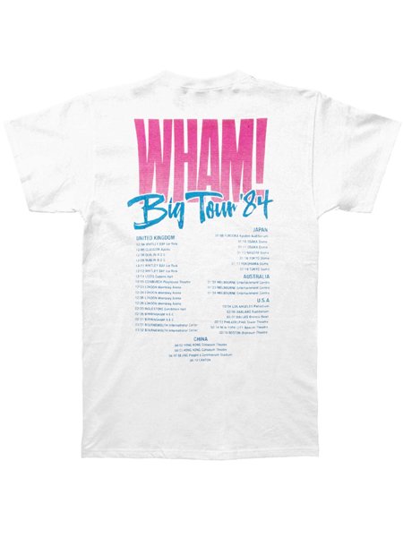 Wham! BIG TOUR '84 Vintage Style Official T-Shirt - [GROPE IN THE DARK]  ヒップホップアーティストＴシャツ バンドＴシャツ HIPHOP ストリート系通販