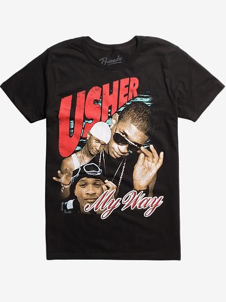 トップス vintage 1997 Usher My Way Rap Tee vintage 1997 Usher My Way Rap Tee Black T Shirt Size S-4XL