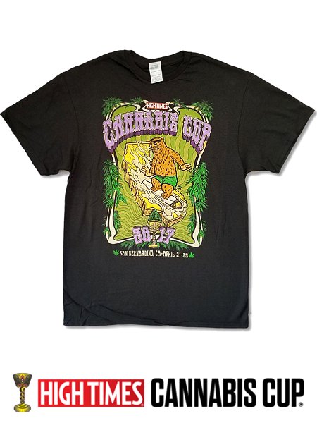 High Times ”Cannabis Cup '17 Bear” T-Shirt - [GROPE IN THE DARK]  ヒップホップアーティストＴシャツ バンドＴシャツ HIPHOP ストリート系通販