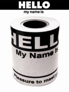 HELLO my name is Stickers (Roll Type) 100pcs.