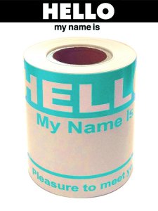 ”HELLO my name is” Stickers (Roll Type) 100pcs.
