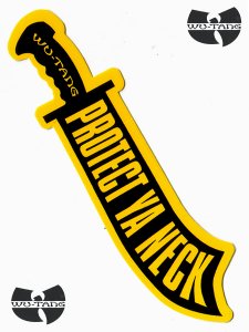 WU-TANG CLAN ”PROTECT YA NECK” Official Sword Sticker