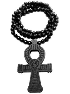 ”ANKH” Wood Beaded Necklace