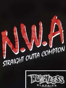 RUTHLESS RECORDS, N.W.A. ”Straight Outta Compton” T-Shirt