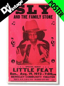 【Dead Stock】 SLY And The Family Stone  with Little Feat Live 1973” Poster