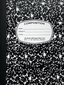 BLACK Composition Notebook (100 Sheets)