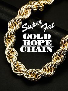 Super Fat Gold Rope Chain 30inch x 30mm
