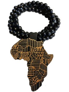 ”AFRICA” Wood Beaded Necklace
