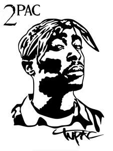 2Pac Profile Car Decal Sticker