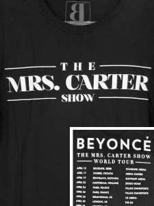 Beyonce ”THE MRS. CARTER SHOW WORLD TOUR” Official T-Shirt