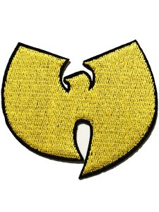 Wu-Tang Clan Bat Logo Patch Yellow