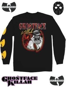 Ghostface Killah Photo Bat Logo  LS T-Shirt