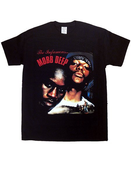 Mobb Deep（モブディープ） ”The Infamous” Cover Art T-Shirt - [GROPE IN THE DARK]　 ヒップホップアーティストＴシャツ　バンドＴシャツ HIPHOP ストリート系通販