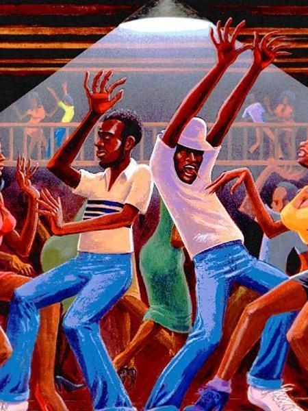 Stillas（スタイラス）”NIGHT FEVER”Champion T-Shirt - [GROPE
