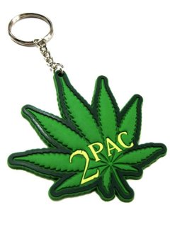 Tupac Leaf Keychain