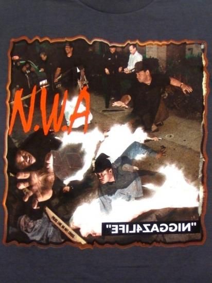 N.W.A NIGGAZ 4 LIFE Tee - [GROPE IN THE DARK] ヒップホップ
