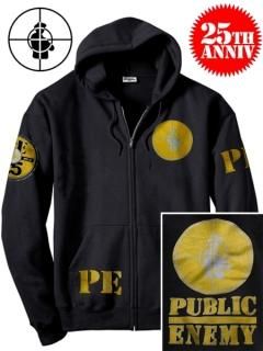 Public Enemy 25 Anniversary logo Zip Hoodie