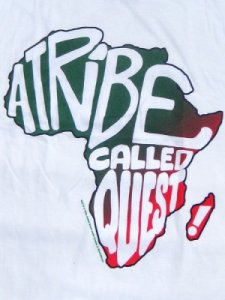 A Tribe Called Quest Africa Gradient on White Tee