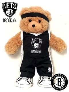 BROOKLYN NETS BASKETBALL TEAM TEDDY BEAR 14 INCHES