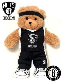 BROOKLYN NETS BASKETBALL TEAM TEDDY BEAR 14 INCHES