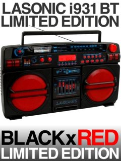 i-931BT LIMITED EDITION BLUETOOTH GHETTO BLASTER BLACK x RED