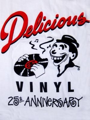 Stussy x Delicious Vinyl 25th ANNIV Tee - [GROPE IN THE DARK