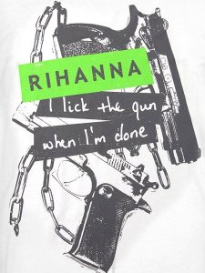 RIHANNA LICK THE GUN T-SHIRT