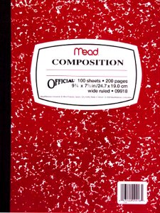 Composition Book RED
