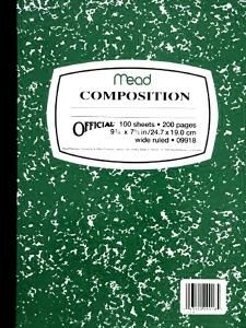 Composition Book GREEN