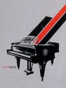 Alicia Keys Piano Grey 30/1 Tee