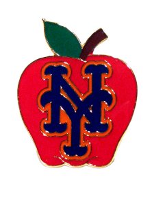 SPECIAL NEW YORK METS APPLE PIN