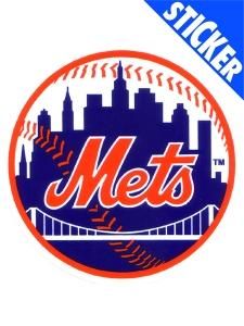 NEW YORK METS 3X4 INCH ROUND MINI STATIC CLING