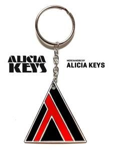 Alicia Keys Metal & Enamel Triangle Keychain