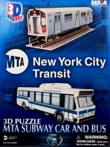 ”MTA NYC Subway Car and Bus” New York Worlds Great Architecture Series 3D