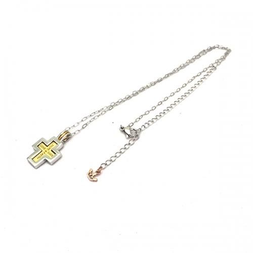 ネックレス Nc Double Cross シルバーイエローゴールド ガガミラノ公式通販 アクセサリー ネックレス メンズ ガガミラノ Gaga Milano オンラインストア