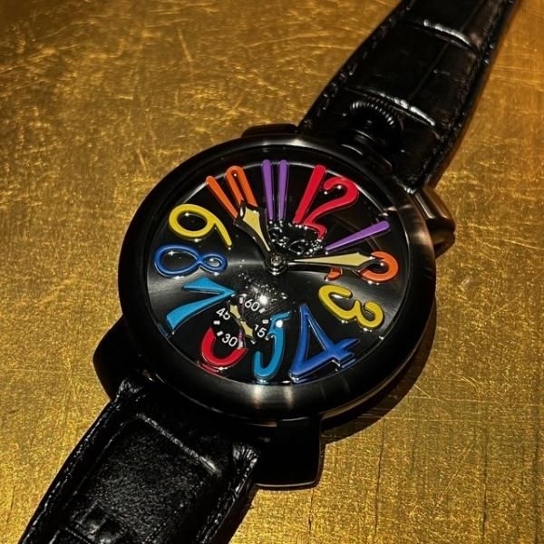Manuale 48mm PVD/カーボン 5012.03S | GaGa MILANO -ガガミラノ Manuale 48mm PVD/カーボン 5012.03S | GaGa MILANO -ガガミラノ
