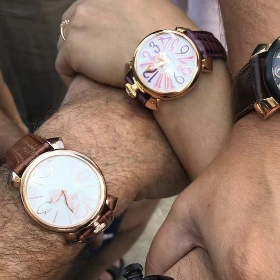 Manuale Thin 46mm Goldコーティング 5091.01BN | GaGa MILANO