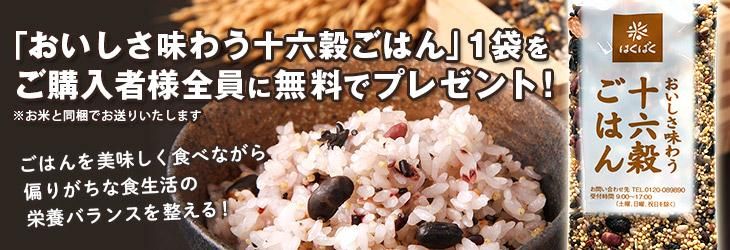 十六穀ごはんプレゼント