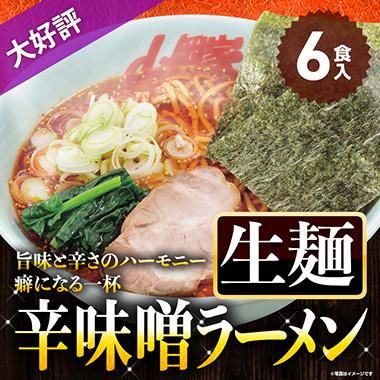 山岡家 公式 辛味噌ラーメン6食 生麺 ラーメン山岡家公式通販サイト 山岡家商店 醤油 特味噌 辛味噌ラーメンの他オフィシャルグッズも