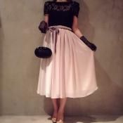 Three colors Chiffon Skirt / Pale Pink (ե󥹥)