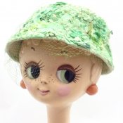 Vintage Green Flower Head Dress (ヴィンテージ グリーン フラワー ヘッドドレス)