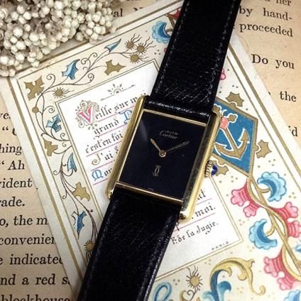 CARTIER,MUST TANK,カルティエ,マスト タンク,黒文字盤- JeJe CARTIER,MUST TANK,カルティエ,マスト タンク,黒文字盤- JeJe