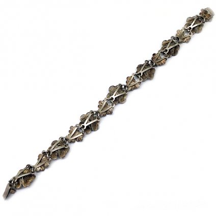 Victorian Silver Flower Bracelet (ȥꥢ С ե ֥쥹åȡ
