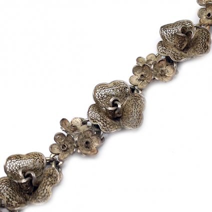 Victorian Silver Flower Bracelet (ȥꥢ С ե ֥쥹åȡ