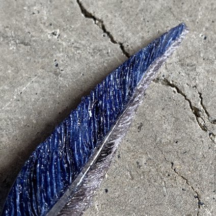 1960's Monique Vedie Acetate Blue Feather Brooch1960ǯ ˥åǥ ơ ֥롼ե ֥
