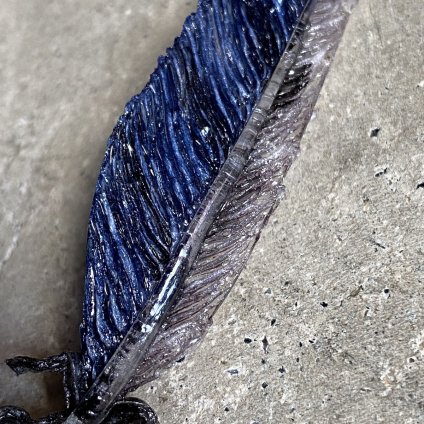 1960's Monique Vedie Acetate Blue Feather Brooch1960ǯ ˥åǥ ơ ֥롼ե ֥