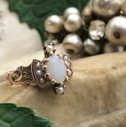 Victorian~1920s OpalSeed Pearl Ring (ȥꥢ~1920ǯ ѡߥɥѡ )