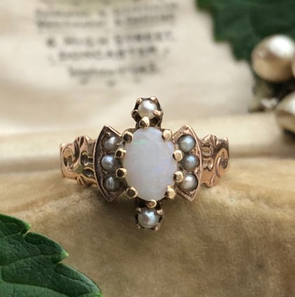 Victorian~1920s OpalSeed Pearl Ring (ȥꥢ~1920ǯ ѡߥɥѡ )
