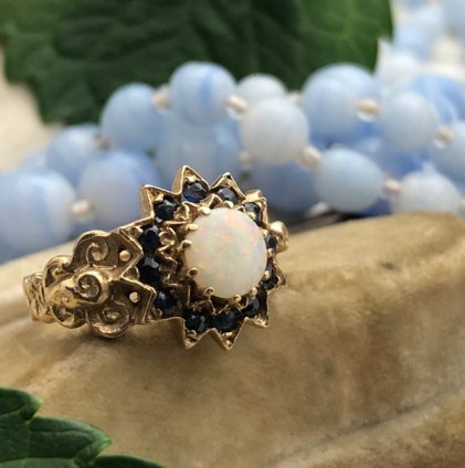 Victorian Sapphire×Opal Ring(ヴィクトリアン サファイア×オパール