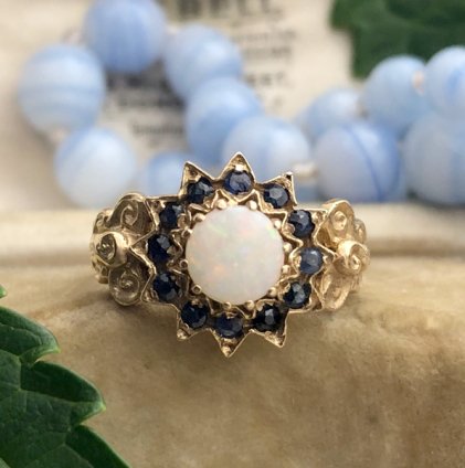 Victorian SapphireOpal Ring(ȥꥢ եߥѡ )